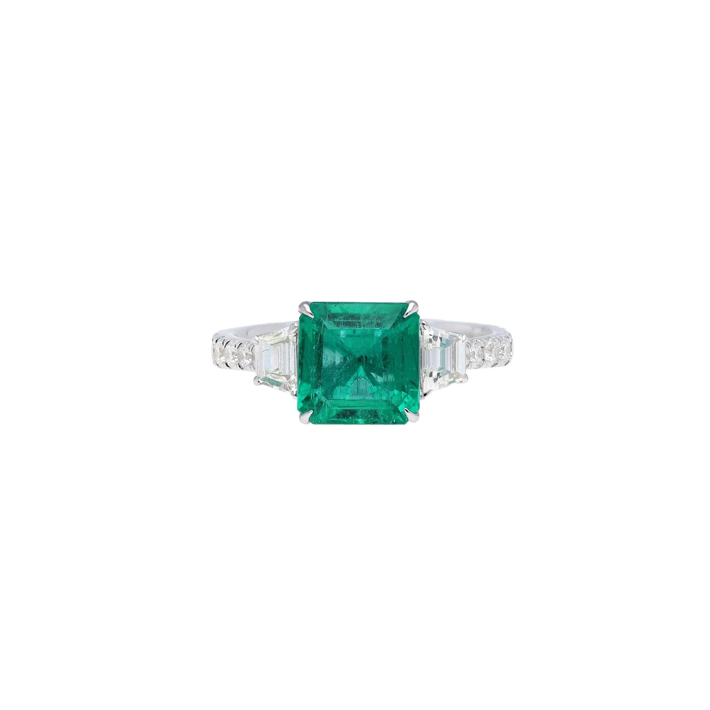 Square cut emerald fancy diamond classic ring gold | Natural emerald gold ring | Emerald engagement ring gold