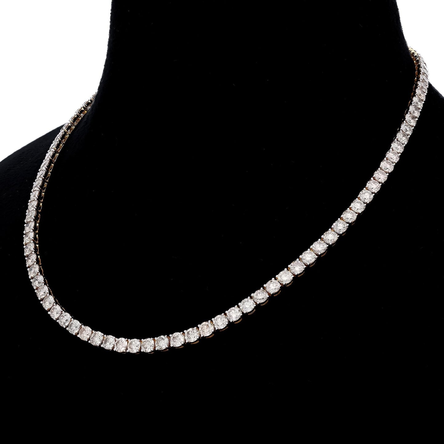 Solitaire diamond tennis necklace gold 16 inch | Champaign diamond solitaire necklace gold | Brown diamond necklace 18k gold