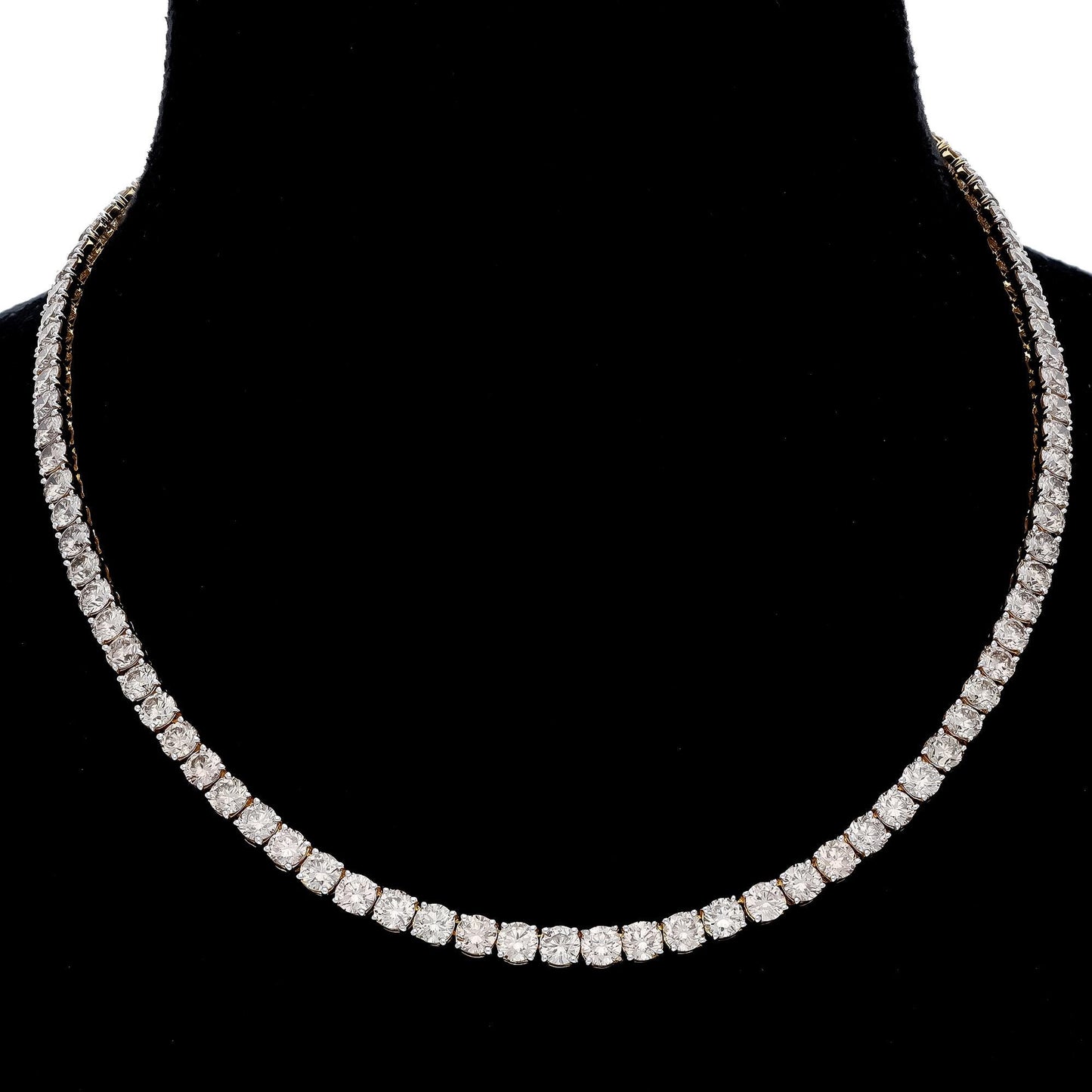 Solitaire diamond tennis necklace gold 16 inch | Champaign diamond solitaire necklace gold | Brown diamond necklace 18k gold