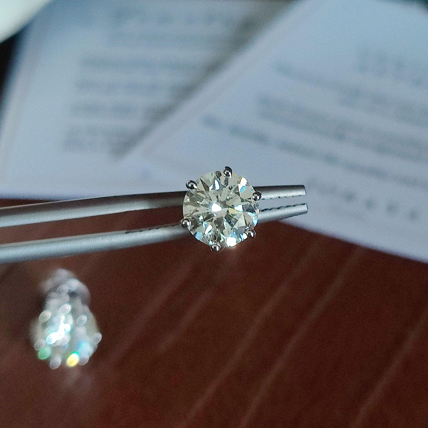 2.04 CTS. Solitaire Diamond Stud | White Gold Minimalist Screw Back Earring | I - VS2 Quality Round Brilliant Cut Diamond Prong Stud Jewelry