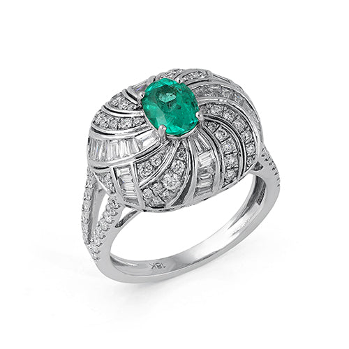 18K WHITE GOLD RING