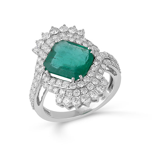 18K Emerald Ring