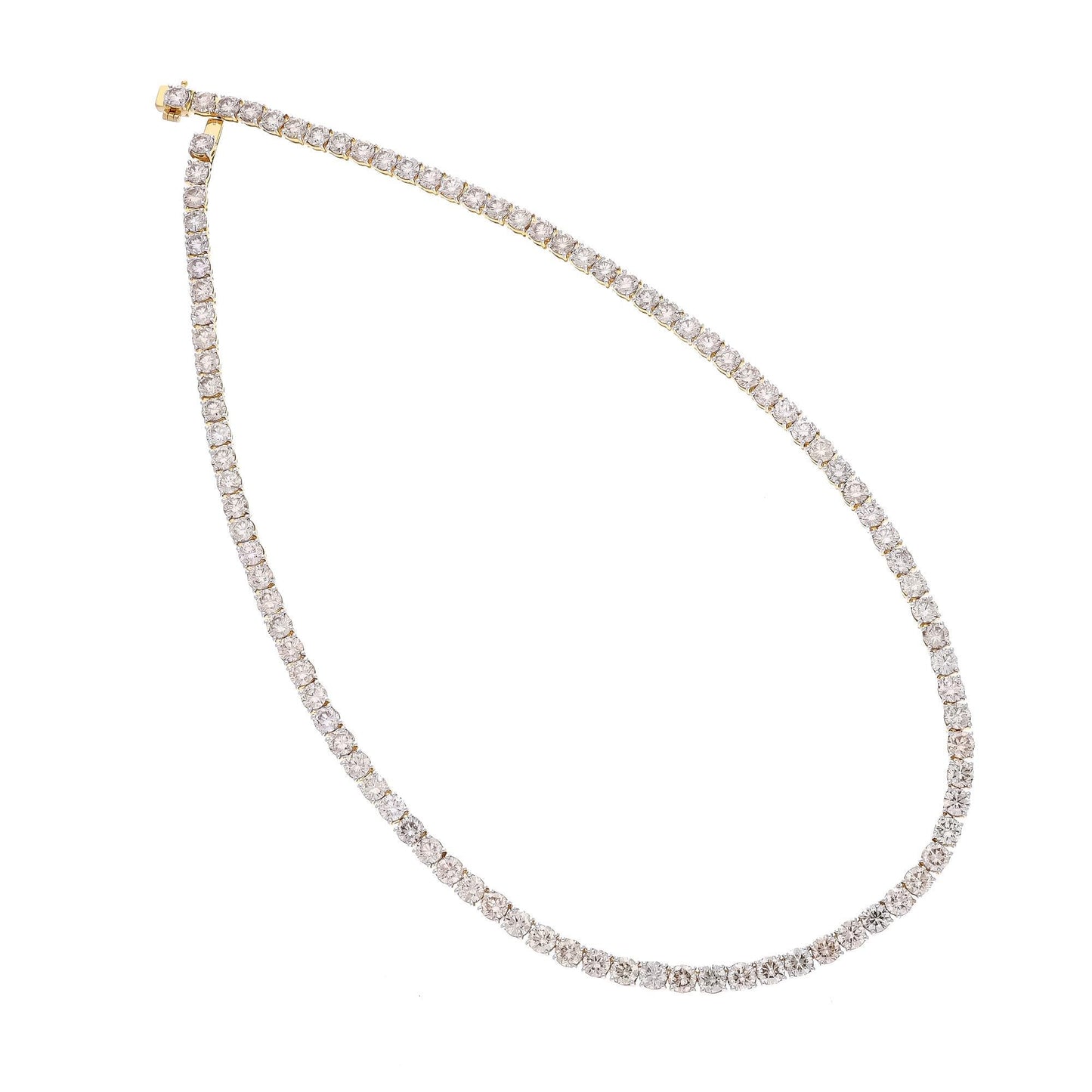 Solitaire diamond tennis necklace gold 16 inch | Champaign diamond solitaire necklace gold | Brown diamond necklace 18k gold