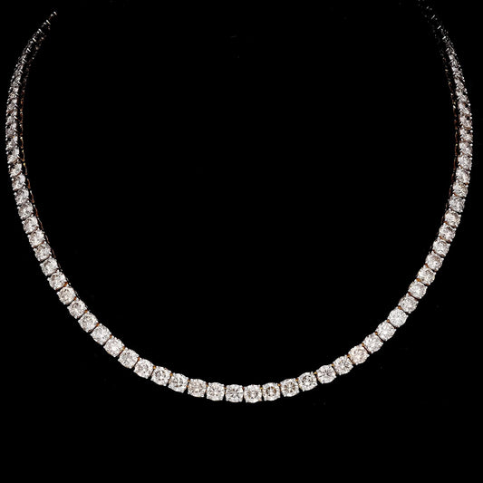 Solitaire diamond tennis necklace gold 16 inch | Champaign diamond solitaire necklace gold | Brown diamond necklace 18k gold