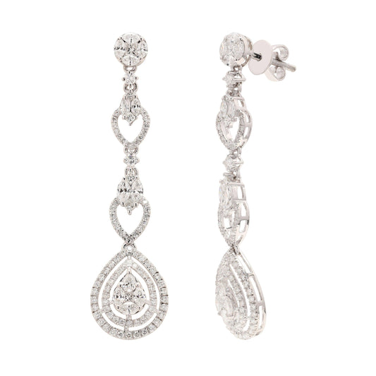2.49 CTW. Natural Diamond Stud Earring | Solid 18k Diamond Earrings Jewelry For Her | Statement Diamond Earrings For Women